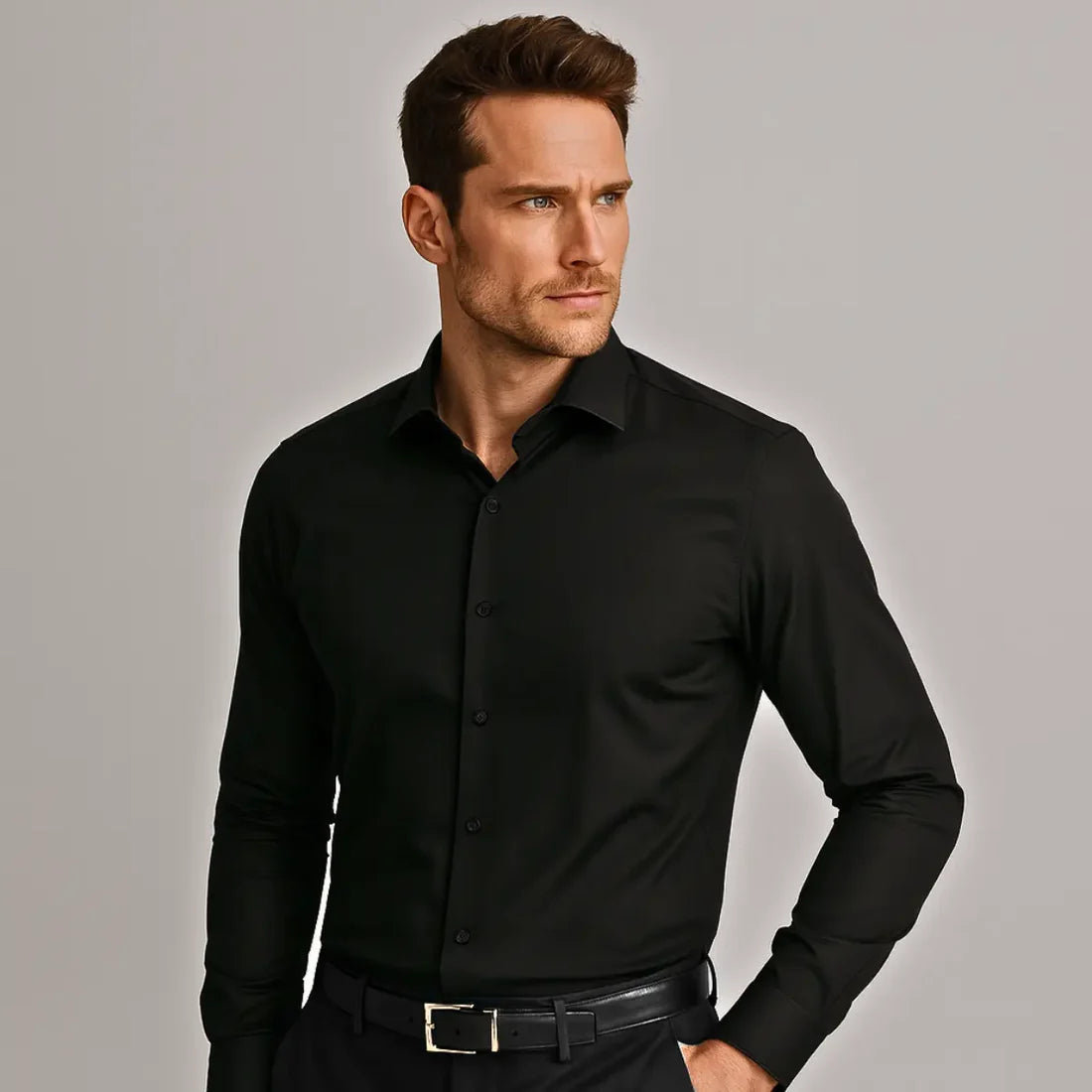 Mavendi slim fit wrinkle-free shirt